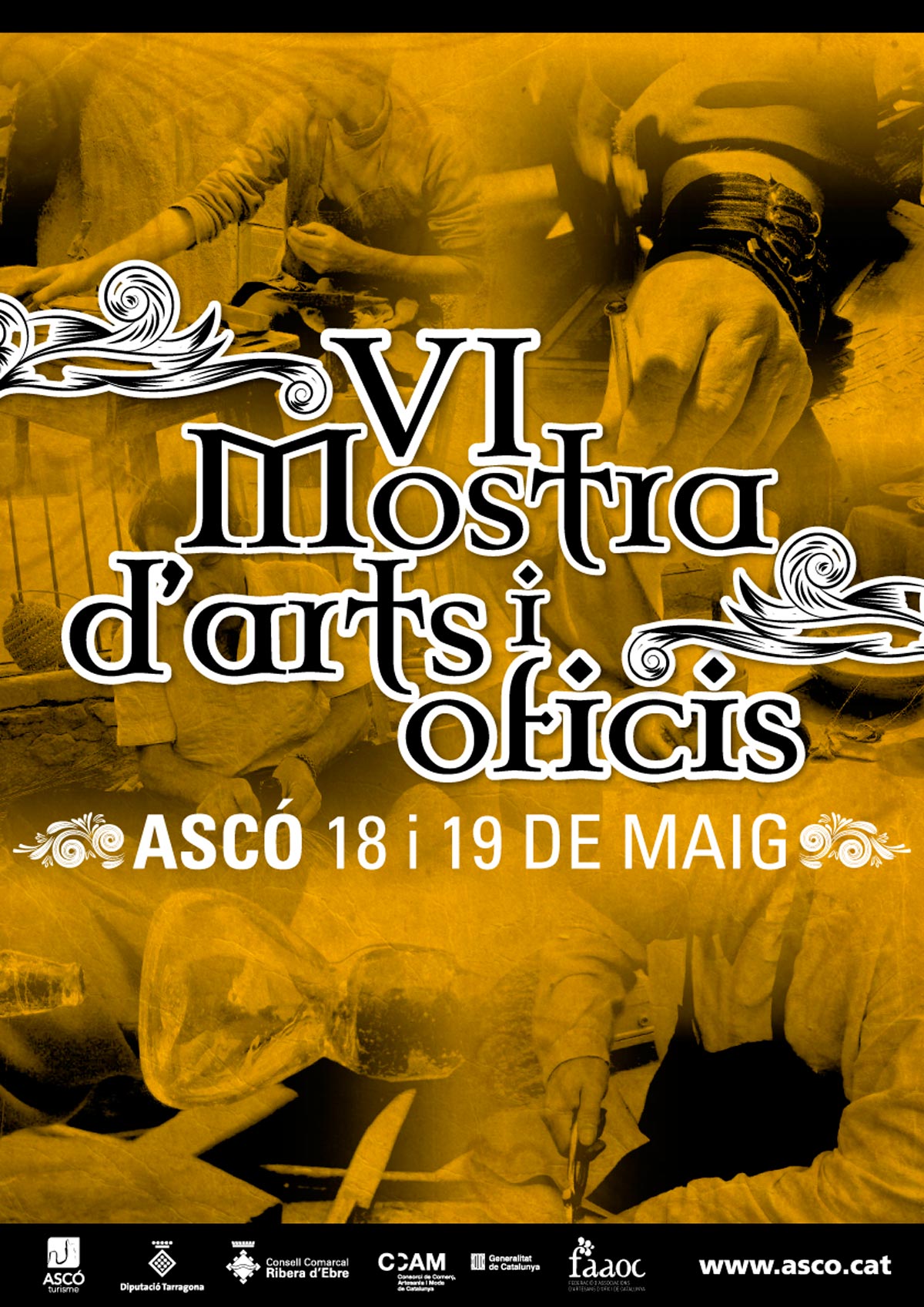 VI Mostra d’Arts i Oficis, d’Ascó 2013 Cartell amb una fotografia de la VI Mostra d'Arts i Oficis, d'Ascó 2013