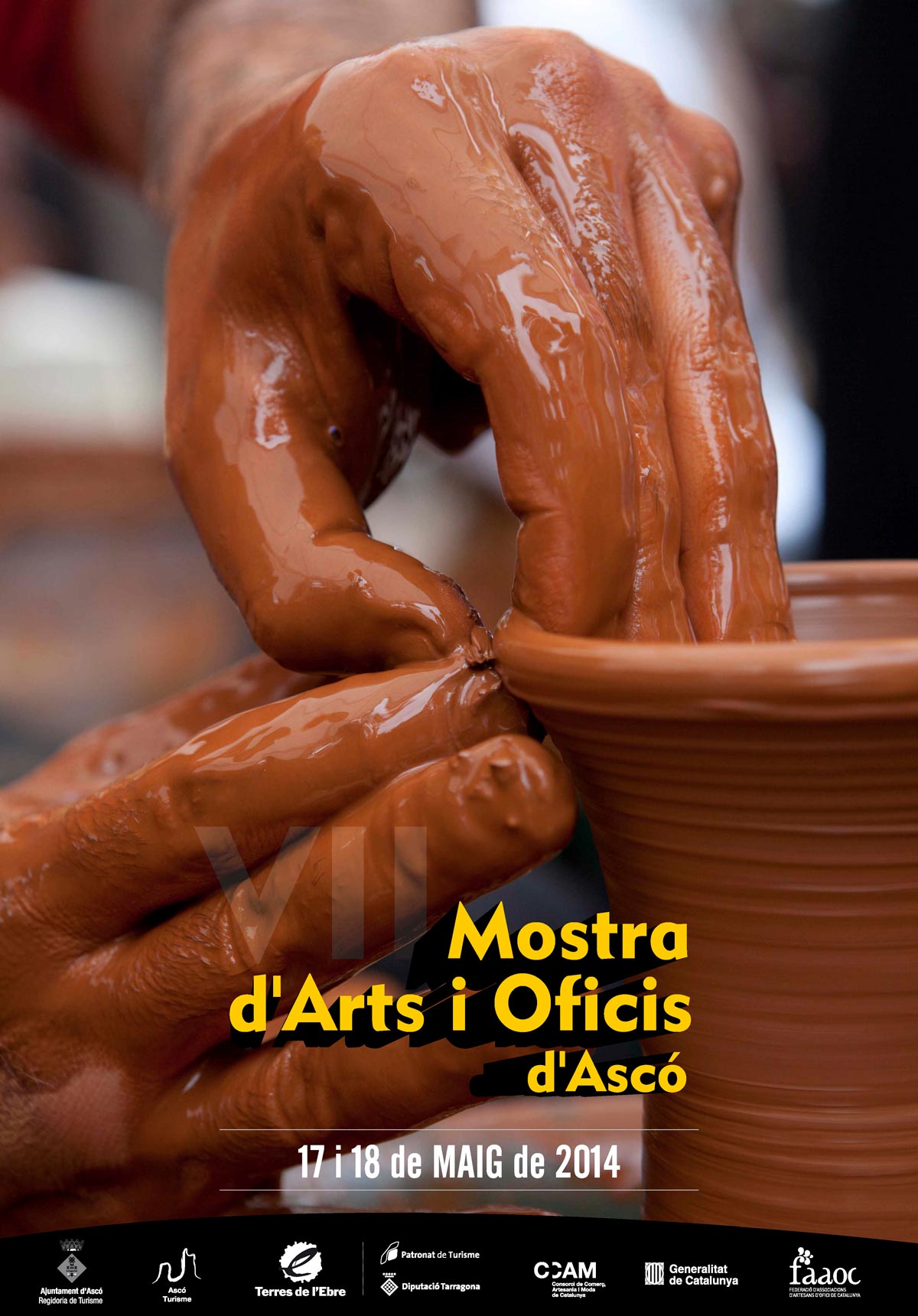 VII Mostra d’Arts i Oficis, d’Ascó 2014 Cartell amb una fotografia de la VII Mostra d'Arts i Oficis, d'Ascó 2014