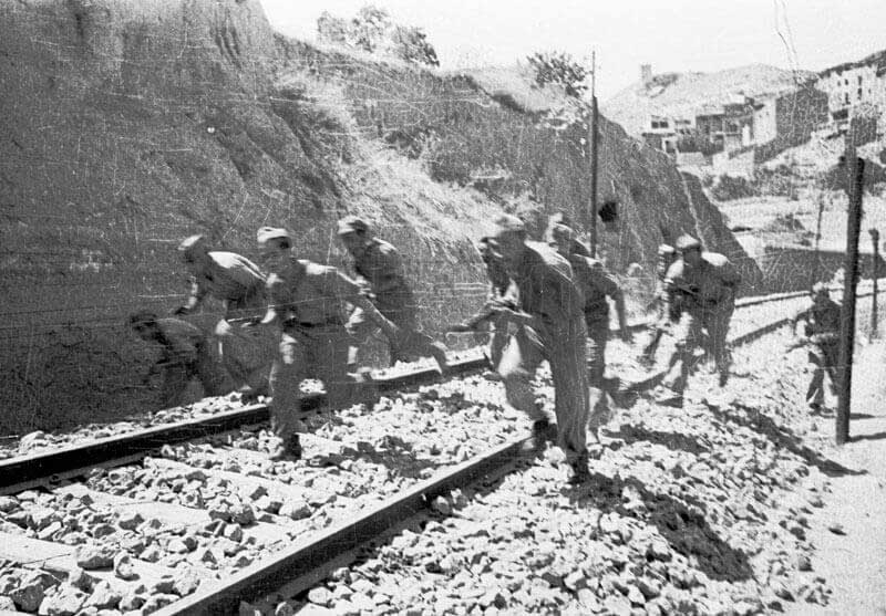 Bataille de l'Èbre Fotografia d'arxiu de la Batalla de l'Ebre