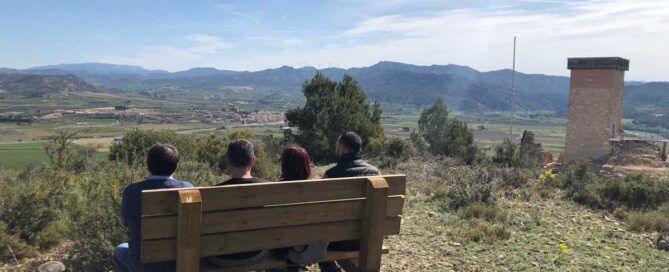 Fotografia de la nova senyalització direccional a la senda del castell d'Ascó