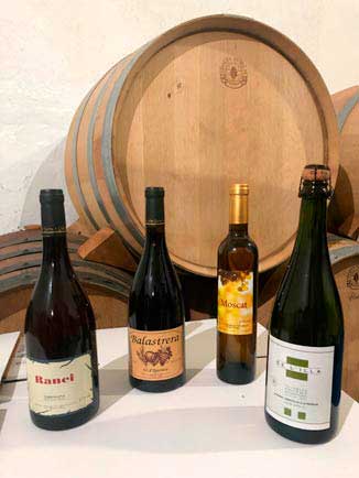 Fotografia de quatre botelles de vi